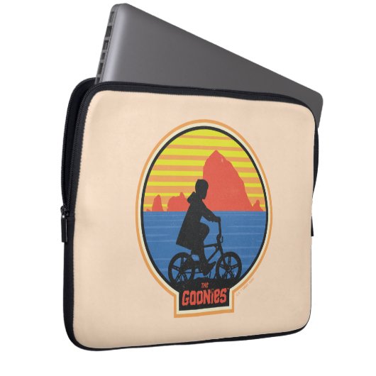 Die Goonies Retro Mikey Riding Bike Grafik Laptopschutzhülle (Vorne Rechts)