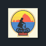 Die Goonies Retro Mikey Riding Bike Grafik Leinwanddruck<br><div class="desc">Die Regierungen | Karo diese Silhouette Mikey raus mit seinem Fahrrad am Strand!</div>