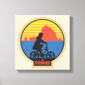 Die Goonies Retro Mikey Riding Bike Grafik Leinwanddruck (Vorderseite)