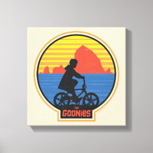 Die Goonies Retro Mikey Riding Bike Grafik Leinwanddruck