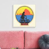Die Goonies Retro Mikey Riding Bike Grafik Leinwanddruck (Insitu (Wohnzimmer))
