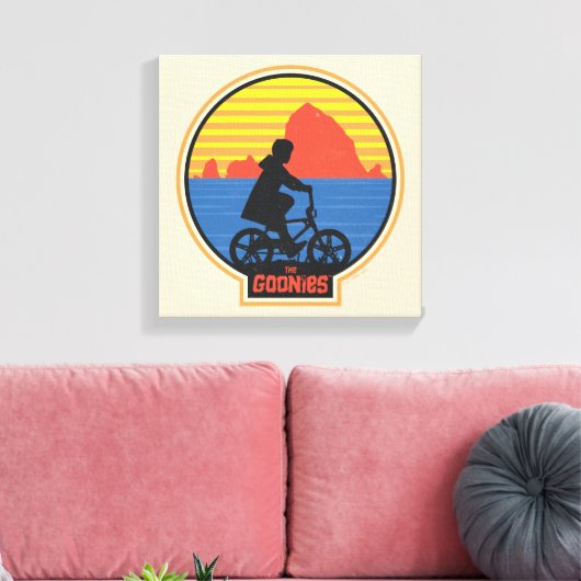 Die Goonies Retro Mikey Riding Bike Grafik Leinwanddruck (Insitu (Wohnzimmer))