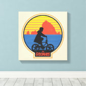 Die Goonies Retro Mikey Riding Bike Grafik Leinwanddruck (Insitu (Holzboden))