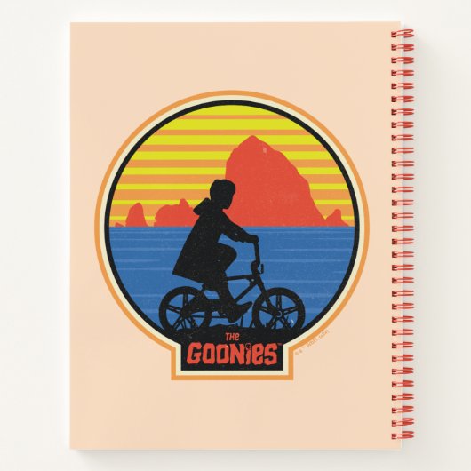 Die Goonies Retro Mikey Riding Bike Grafik Notizblock (Rückseite)