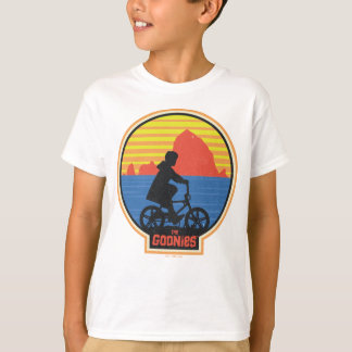Die Goonies Retro Mikey Riding Bike Grafik T-Shirt