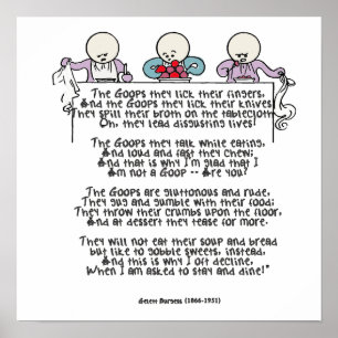 Die Goops, die sie ihre Fingerns lecken Poster