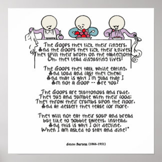 Die Goops, die sie ihre Fingerns lecken Poster