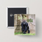 Die Gorillas gerettet Button (Vorne & Hinten)