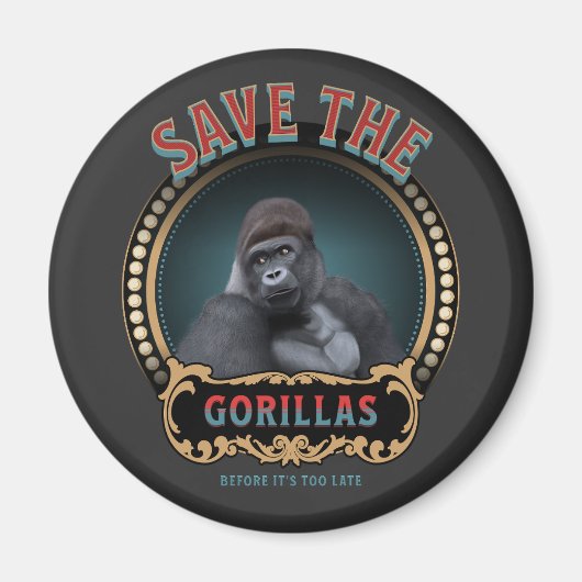 Die Gorillas gerettet | Gefährdete Arten Magnet (Vorne)