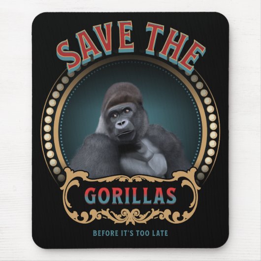 Die Gorillas gerettet | Gefährdete Arten Mousepad (Vorne)