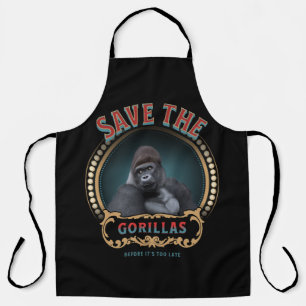 Die Gorillas gerettet   Gefährdete Arten Schürze