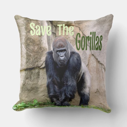 Die Gorillas gerettet Kissen (Vorderseite)