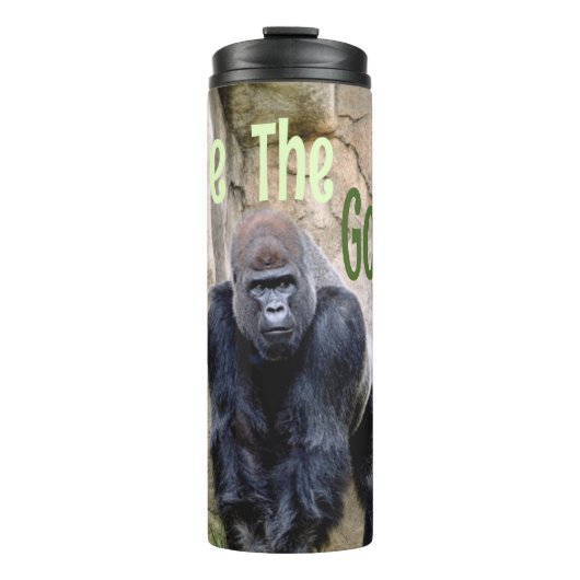 Die Gorillas gerettet Thermosbecher (Vorderseite)