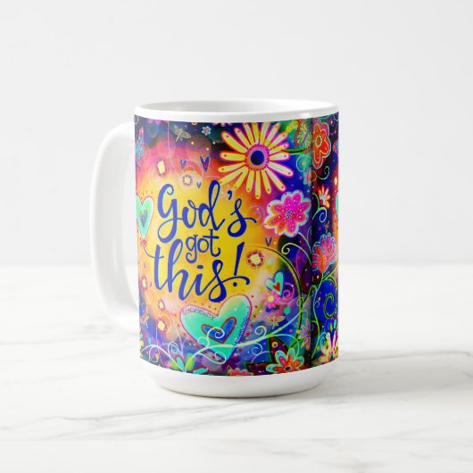 Die Got dieses Zitats durch hübsche Gottes Inspiri Kaffeetasse (Vorderseite Links)