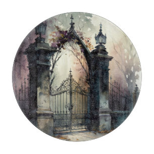 Die Gothic Cemetery Gate Serie Design 12 Schneidebrett