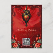 Die gotische Eleganz des Herzens Begleitkarte (Vorderseite)