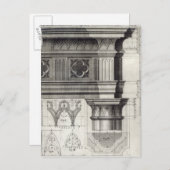 Die gotische Entablature Postkarte (Vorne/Hinten)