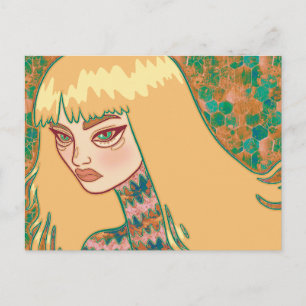 Die gotische Frau Postkarte