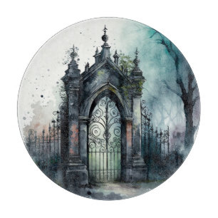 Die gotische Friedhofs-Tor-Serie Design 11 Schneidebrett