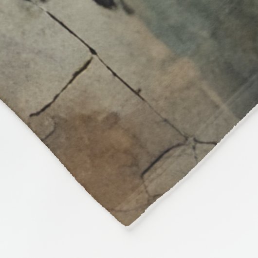 Die Gotische Puppe und ihr Haustier-Eule Fleecedecke (Ecke)