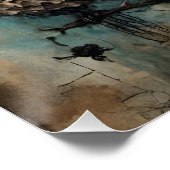 Die Gotische Puppe und ihr Haustier-Eule Poster (Ecke)