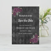 Die gotische Rose bis zum Tod macht uns Save the D Save The Date (Stehend Vorderseite)