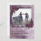 Die gotische Rose bis zum Tod macht uns Save the D Save The Date (Vorderseite)