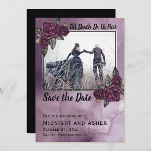 Die gotische Rose bis zum Tod macht uns Save the D Save The Date