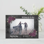 Die gotische Rose bis zum Tod macht uns Save the D Save The Date (Stehend Vorderseite)