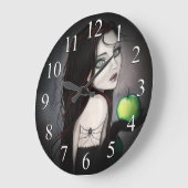 Die gotische Witwe mit Apfelschloss Große Wanduhr (Winkel)