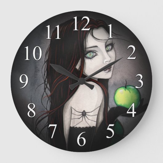 Die gotische Witwe mit Apfelschloss Große Wanduhr (Vorderseite)