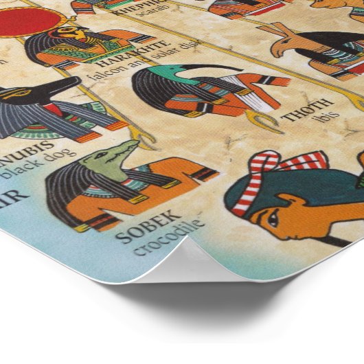 die Götter des alten Ägypten Poster (Ecke)