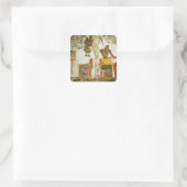 Die Götter Osiris und Atum, aus Grab von Quadratischer Aufkleber (Tasche)