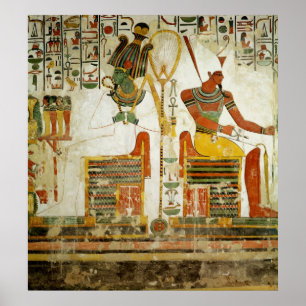 Die Götter Osiris und Atum, vom Grab von Poster