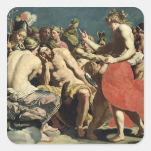 Die Götter von Olymp Quadratischer Aufkleber