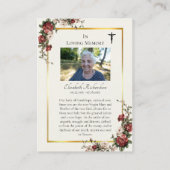 Die Gottesmutter des Fotos Guadalupe Gedenkkarte Platzkarte (Rückseite)