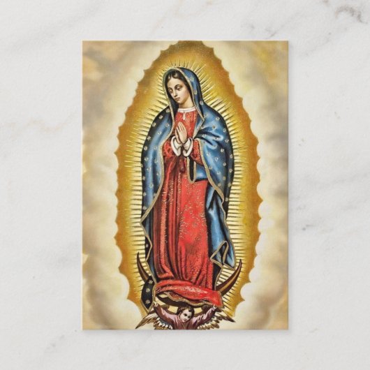 Die Gottesmutter des Fotos Guadalupe Gedenkkarte Platzkarte (Vorderseite)