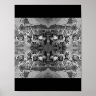 Die Gotthardpost – Rudolf Koller –Horses –Pferde Poster