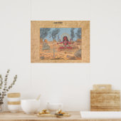 Die Göttin Bhairavi Devi mit Shiva Poster (Küche)