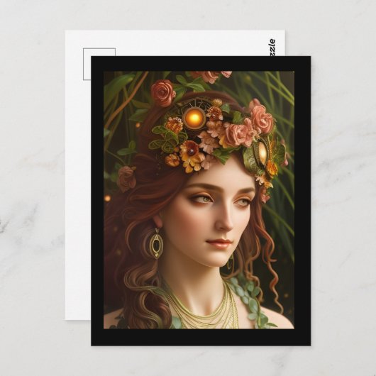 Die Göttin Demeter | Digitale Kunst Postkarte (Vorne/Hinten)