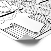 Die Göttin der Freiheitsstatue Austin Malerei Poster (Ecke)