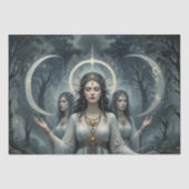 Die Göttin der Kreuzung und der Monddekoupag Seidenpapier (Vorderseite)