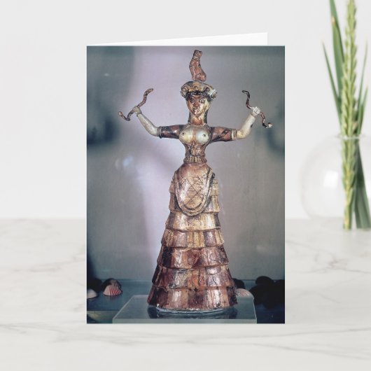 Die Göttin der Schlangen Karte (Vorderseite)