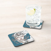 Die Göttin des blauen Lotus Getränkeuntersetzer (Rechte Seite)
