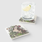 Die Göttin des Empress-Tarots Steinuntersetzer (Seitenansicht)