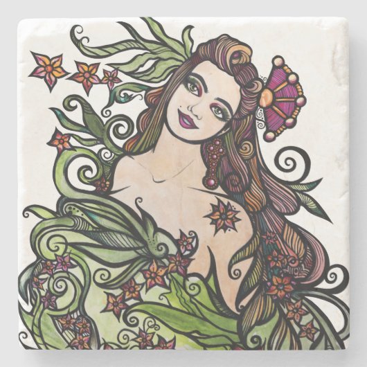 Die Göttin des Empress-Tarots Steinuntersetzer (Vorderseite)