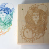 Die Göttin des Tarots der Erde Gummistempel