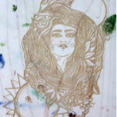 Die Göttin des Tarots der Erde Gummistempel