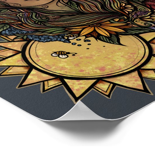 Die Göttin des Tarots der Erde Poster (Ecke)