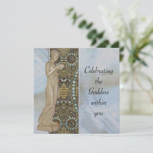 Die Göttin feiern Einladung (Stehend Vorderseite)